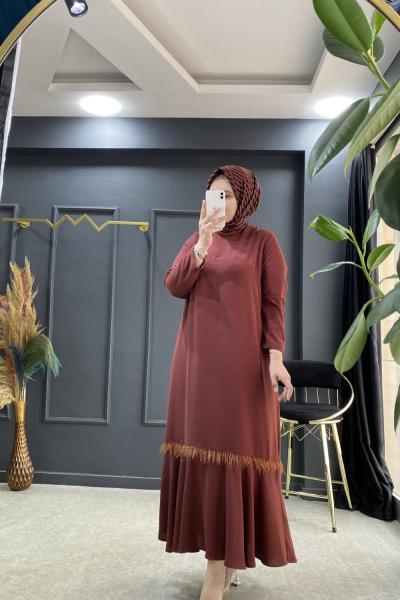 Tülin elbise Kiremit