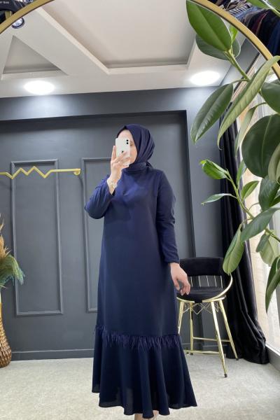 Tülin elbise Lacivert