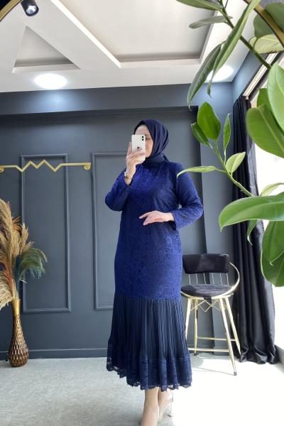 HÜRREM ELBİSE Açık Lacivert