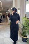 SETRİ MERSERİZE ELBİSE (2956) Siyah
