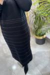 SETRİ MERSERİZE ELBİSE (2956) Siyah