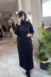 SETRİ MERSERİZE ELBİSE (2956) Siyah