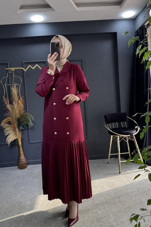 Gülbahar elbise   Bordo