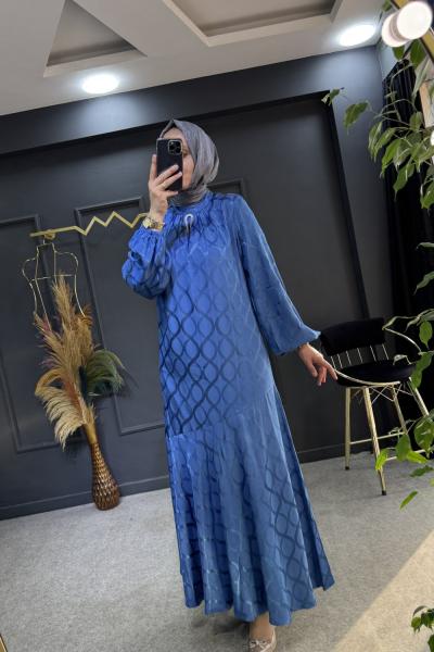 Zümrüt elbise Mavi