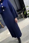 Umay merserize elbise Lacivert