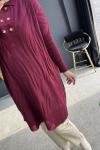 BÜŞRA MERSERİZE TUNİK (3502) Bordo
