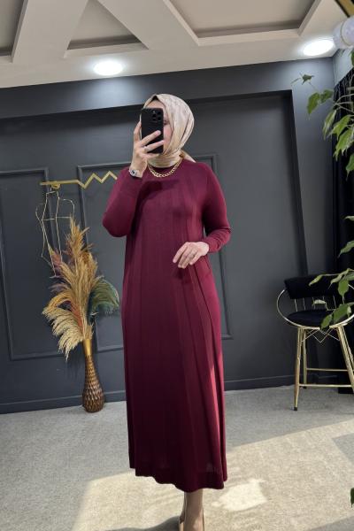NİSSE ELBİSE Bordo