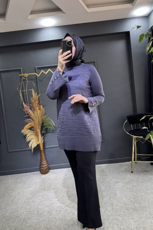 GÜL MERSERİZE TUNİK Antrasit