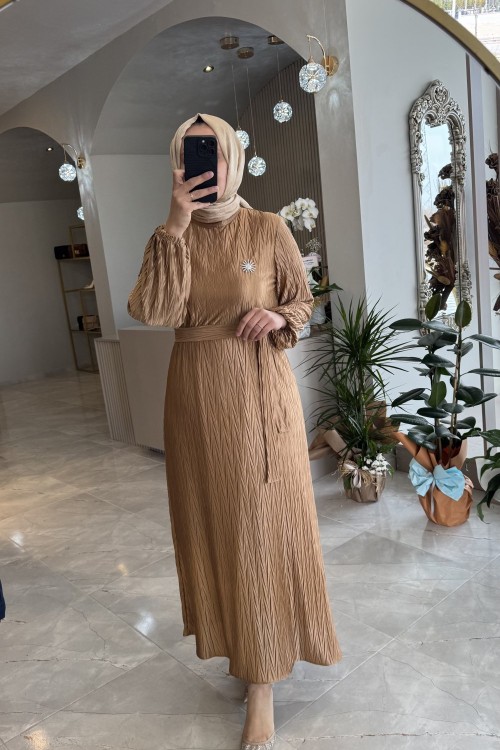 ŞEYMA ELBİSE Camel