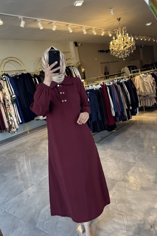 Didem elbise  Bordo