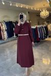 Didem elbise  Bordo