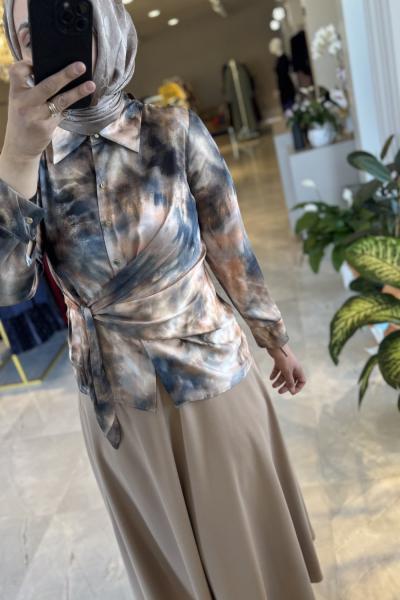 Yakops gömlek  Kahverengi