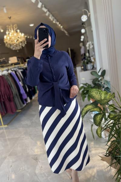 BİHTER TAKIM Ekru Lacivert