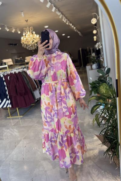 LAPİS ELBİSE(PEMBE) Pembe