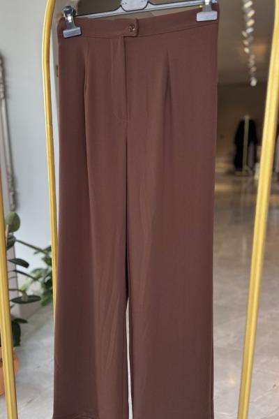 Bol paça pantolon Acı Kahve