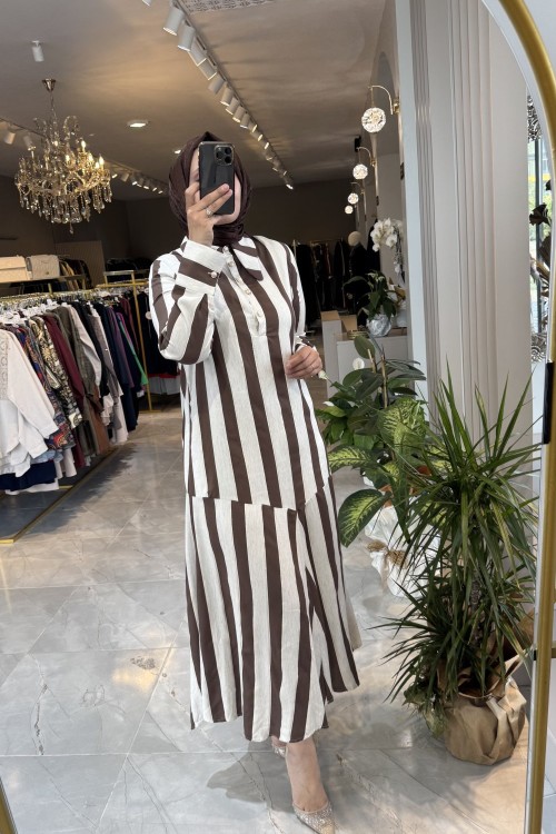 SİRA ELBİSE Kahverengi