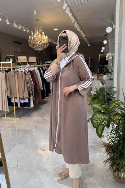 ŞERİT DETAY KAP Latte