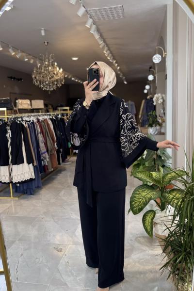 Gazella kimono takım  Siyah