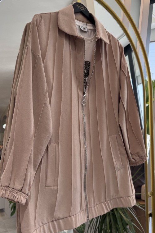 LİNDA BOMBER CEKET-KAP Bej