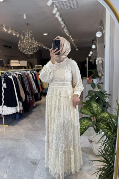 SİLVİA ELBİSE Bej