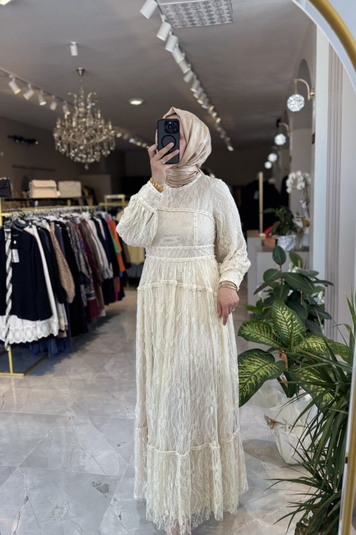 SİLVİA ELBİSE Bej