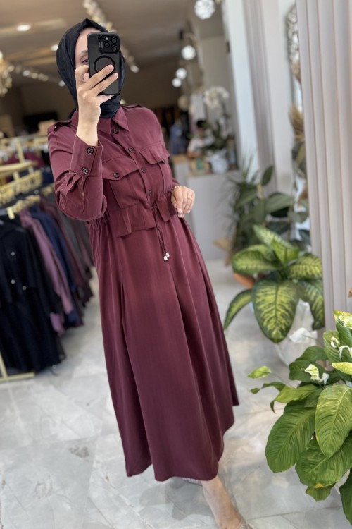 MEVA ELBİSE Bordo