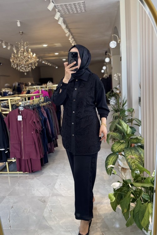 FİSTO DETAY TAKIM Siyah