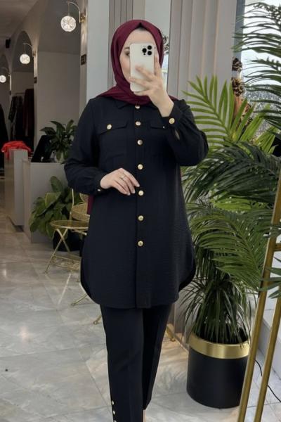 ARMİNE 25YT4145 GÖMLEK Siyah