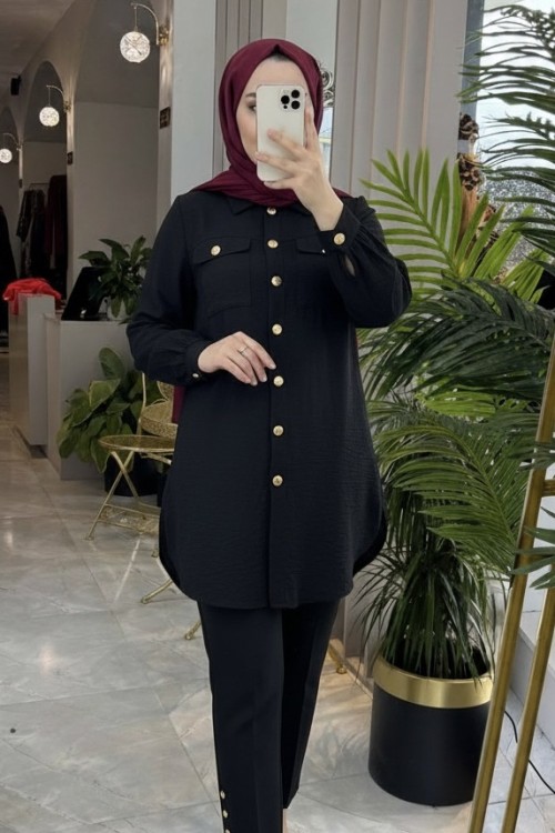 ARMİNE 25YT4145 GÖMLEK Siyah