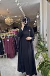 Begüm abaya takım  Siyah