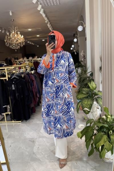 HAVAİ TUNİK ELBİSE Mavi