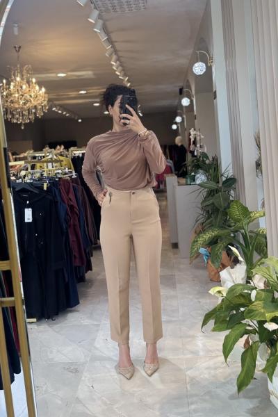 SİMGE KALEM PANTOLON cappuccino