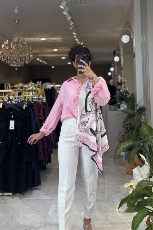 ZRA KALEM PANTOLON Beyaz