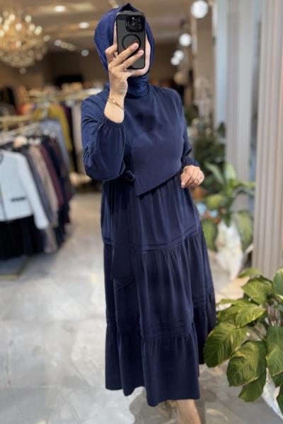 ASUMAN2 ELBİSE Lacivert