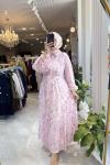 NPRİVE MENEKŞE ELBİSE Pembe