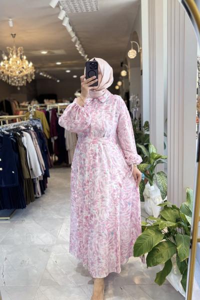 NPRİVE MENEKŞE ELBİSE Pembe