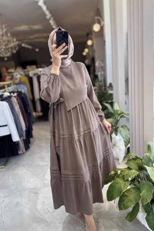 ASUMAN2 ELBİSE Vizon