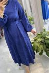 NPRİVE F13145 HANDAN ELBİSE Lacivert Marin