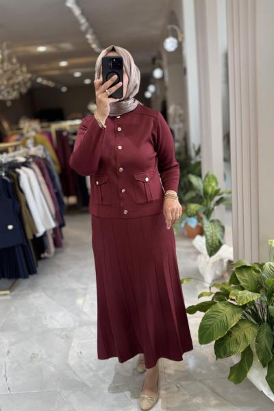 ARMİNE 25YTD6120 MERSERİZE TAKIM Bordo