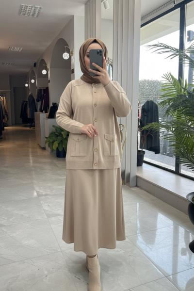 ARMİNE HIRKA D4120 Bej