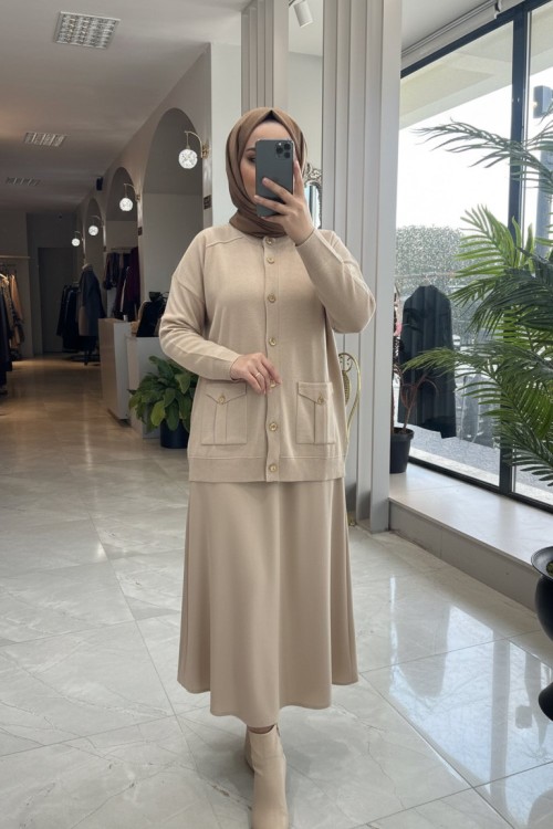 ARMİNE HIRKA D4120 Bej