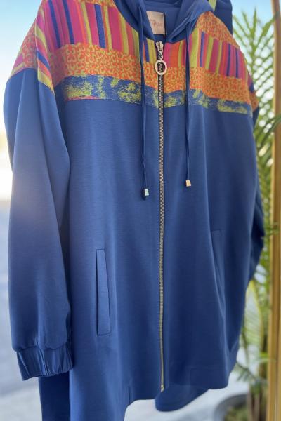 NPRİVE 4263 JAKAR DETAYLI ÖRME PANTOLON TAKIM Açık İndigo