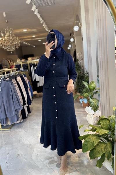 HİFA ELBİSE Lacivert