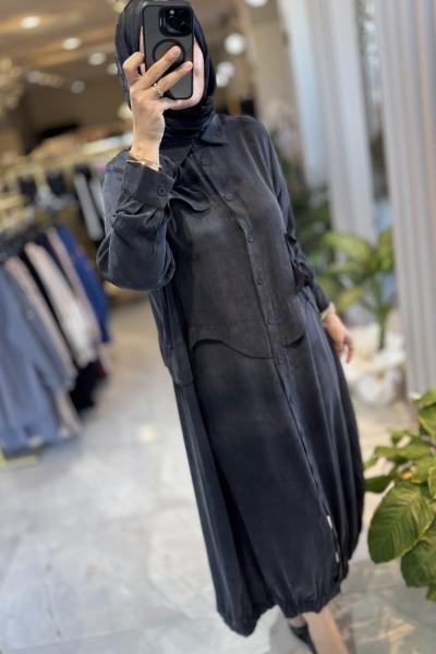 QEFFA HİRA ELBİSE Siyah