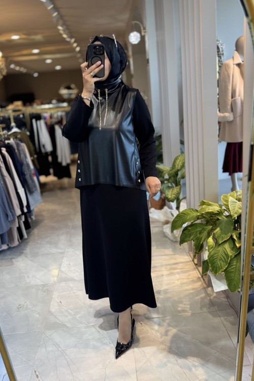 DORA ELBİSE TAKIM Siyah