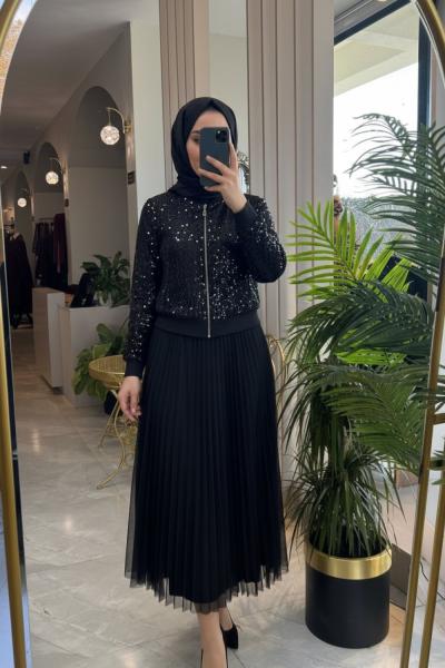 BOMBER CEKET ETEK TAKIM Siyah