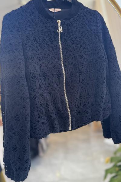 NPRİVE GÜPÜR DETAY CEKET Siyah