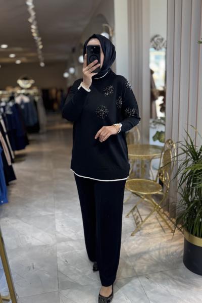 NPRIVE MERSERIZE 7044 TUNİK Siyah