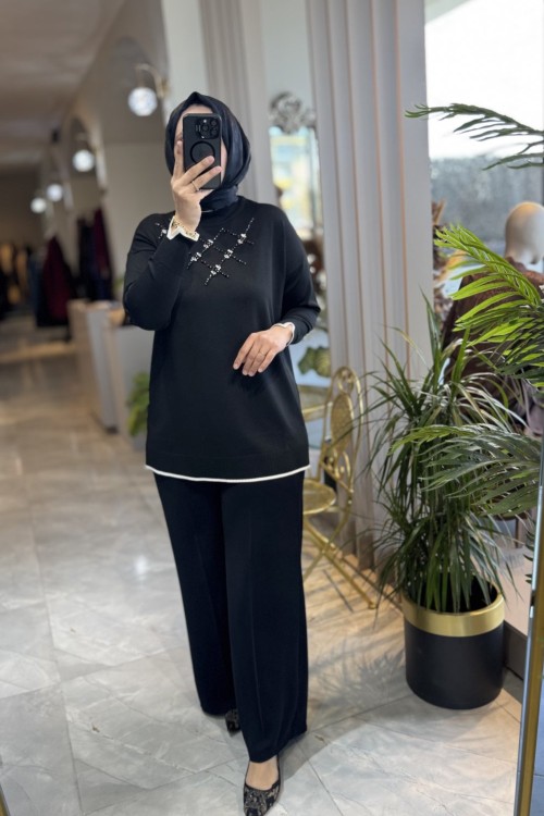 NPRIVE MERSERIZE 7028 TUNİK Siyah