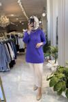 ORHAN STORE 21-1031 MERSERİZE TUNİK Mor